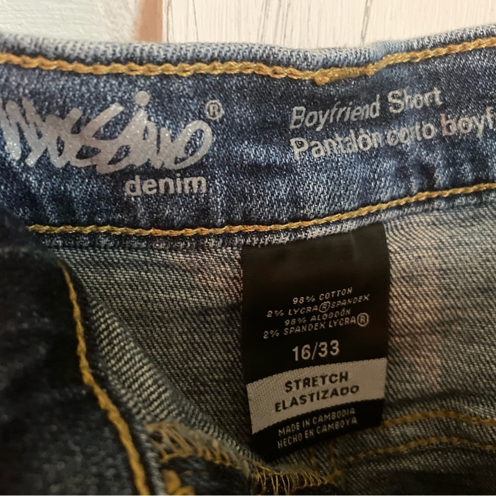 Blue Jean Shorts Ripped, Size 16